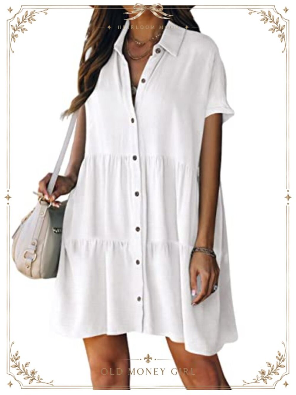Women's Button Down Swimsuit Cover Up Short Sleeve Beach Dress Casual